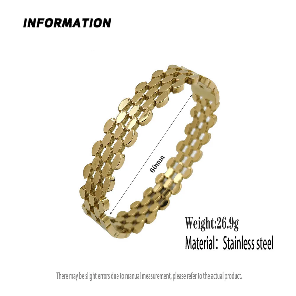 Bangle Bracelet Stainless Steel Bracelet honeycomb hollow gold-plated stainless steel bracelet waterproof silver bracelet couple jewelry