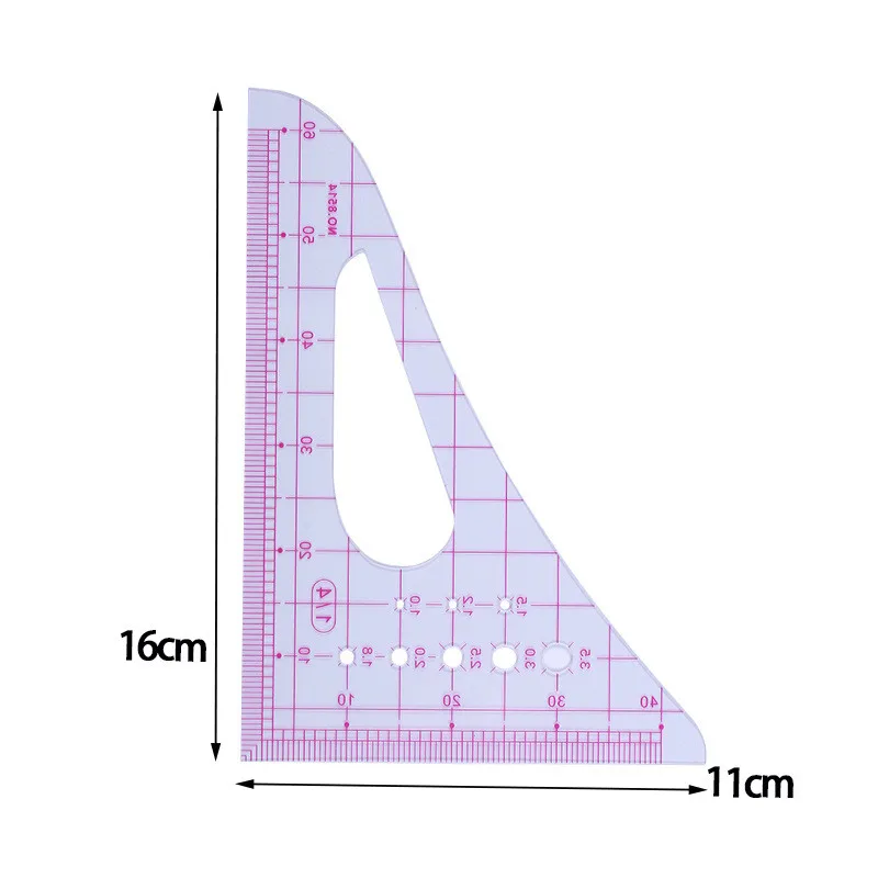 Description Picture 5 of itemTriangle Scale Cloth Design Ruler for Tailor Sewing, Cutting Tools, DIY Handmade, 1:4, 1:5, 1Pc