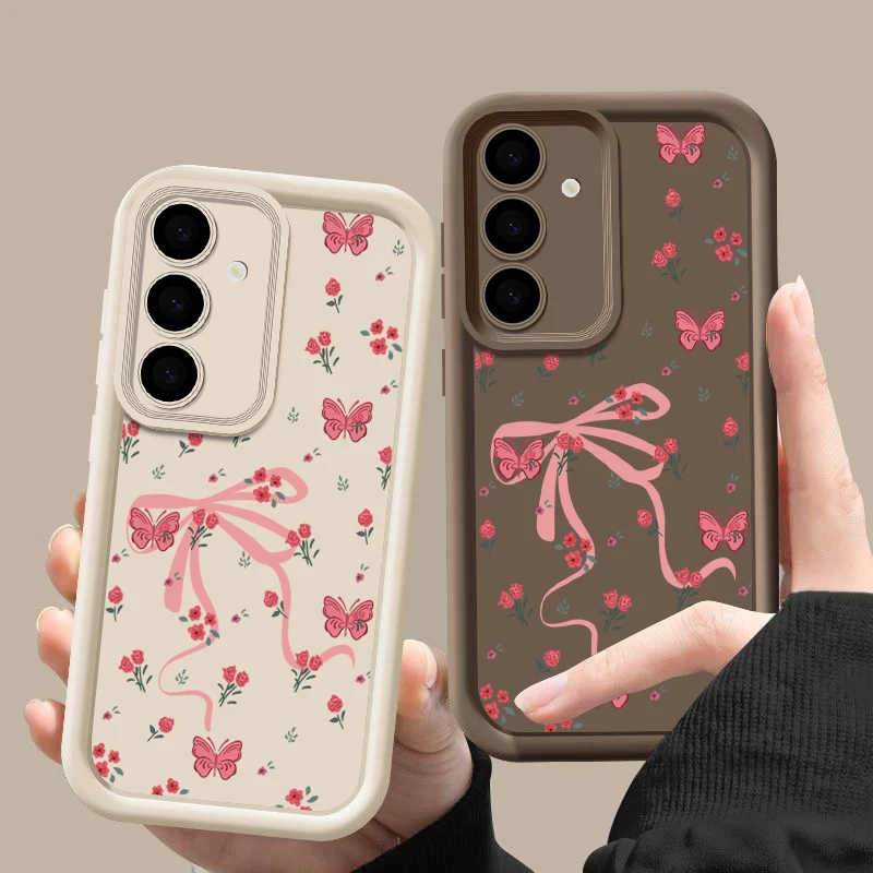 Elegant Bowknot Flowers Soft Phone Case