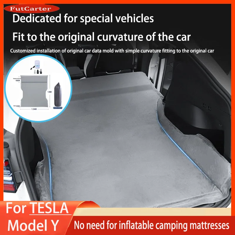 Camping Mattress For Tesla Model Y Portable Foldable Memory Foam Travel Sleeping Mattress Storage Bag & Accessories
