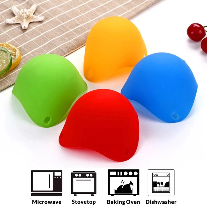 Egg cooker Egg boiler mold cup Egg poacher Silicone egg poacher Egg Steamer Egg Boiler Silicone Boiler Pan Mold Kitchen Cooking Tool Accessories 4-Piece Set