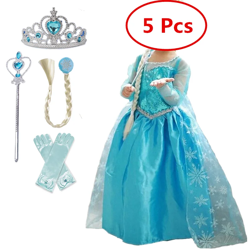 Girls Dress Princess Costume Kids Clothes 4-10 Years