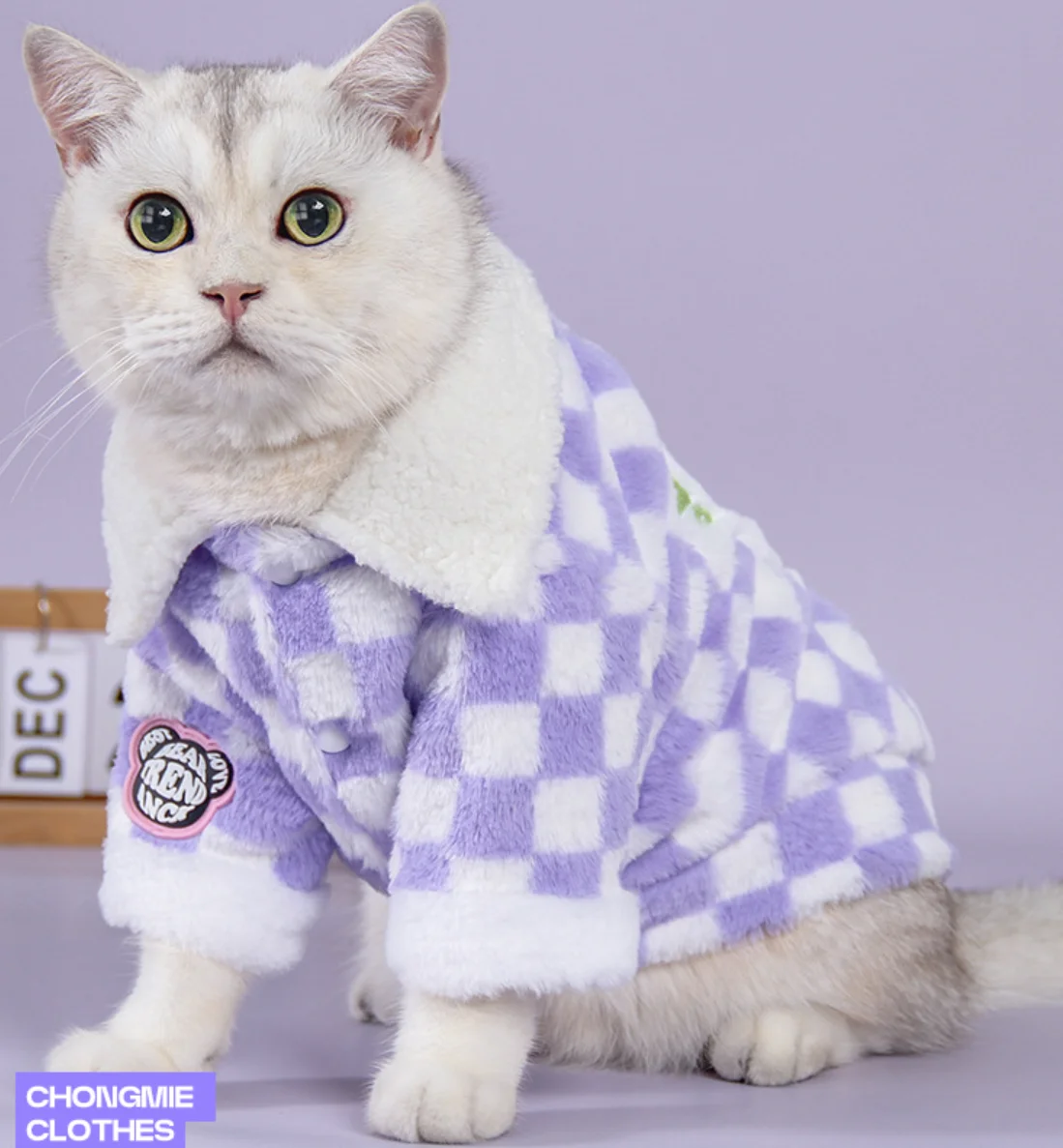 Plush Christmas Clothes for Dog and Cat Winter Clothes