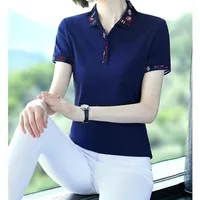 White Tops Polo Neck Shirts for Women T-shirt Woman Pink Short Sleeve Tee Plain Clothing New Synthetic Y2k Fashion Summer 2025 V