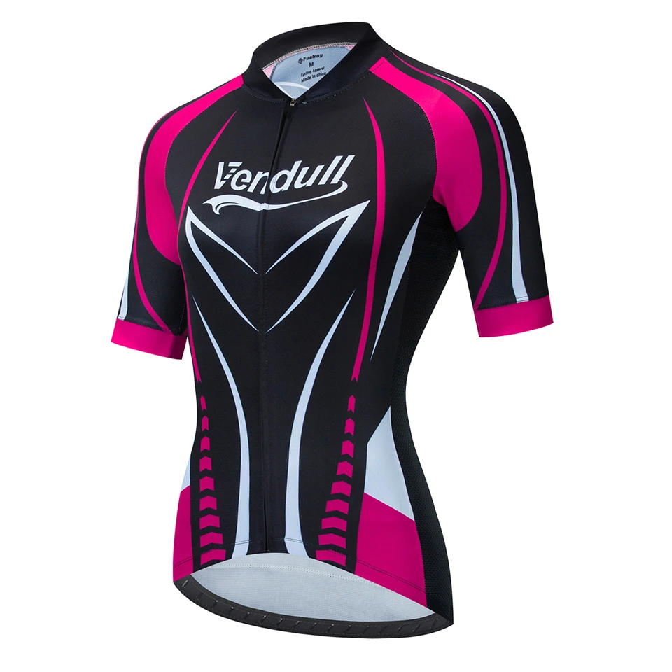 Cycling Clothing 2023 VENDULL Women Cycling Jersey Tops Summer Racing Short Sleeve MTB Bike Jersey Shirt Ropa Ciclismo Maillot