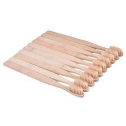 10 - Pack Eco - Friendly Bamboo Charcoal Toothbrushes (Onesize)