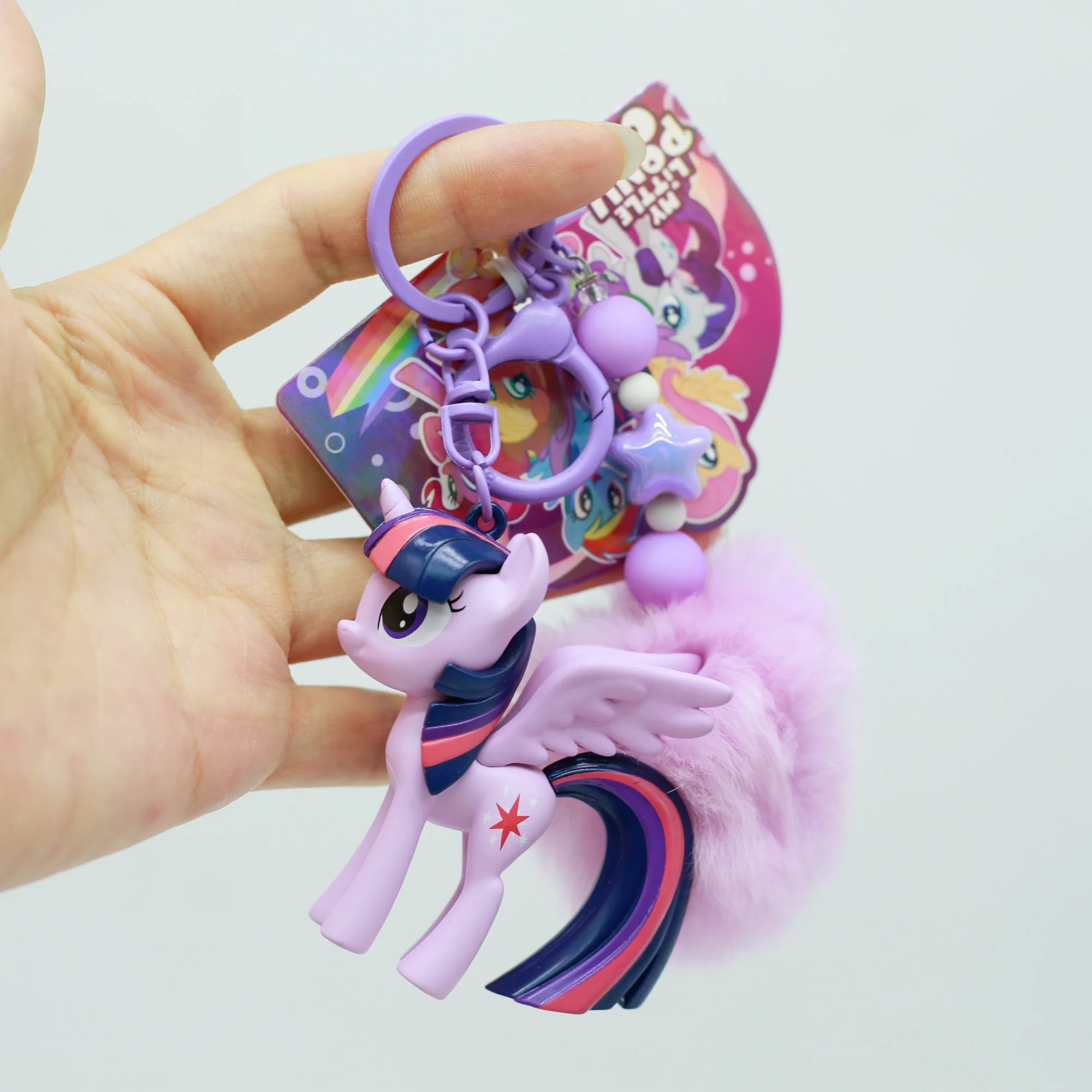 Hasbro My Little Pony Rainbow Dash Fluttershy Pinkie Pie Applejack Rarity Modell Niedliche Taschenanhänger Schlüsselanhänger Ornamente Geschenke