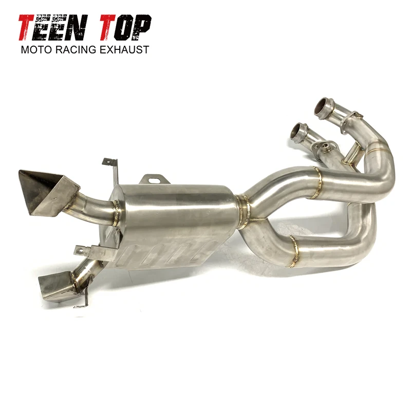 For APRILIA RS660 TUONO 2021 2022 Exhaust Front Link Pipe With Catalyst Box Slip On Original Muffler Stainless Steel Header Tube - Image 5