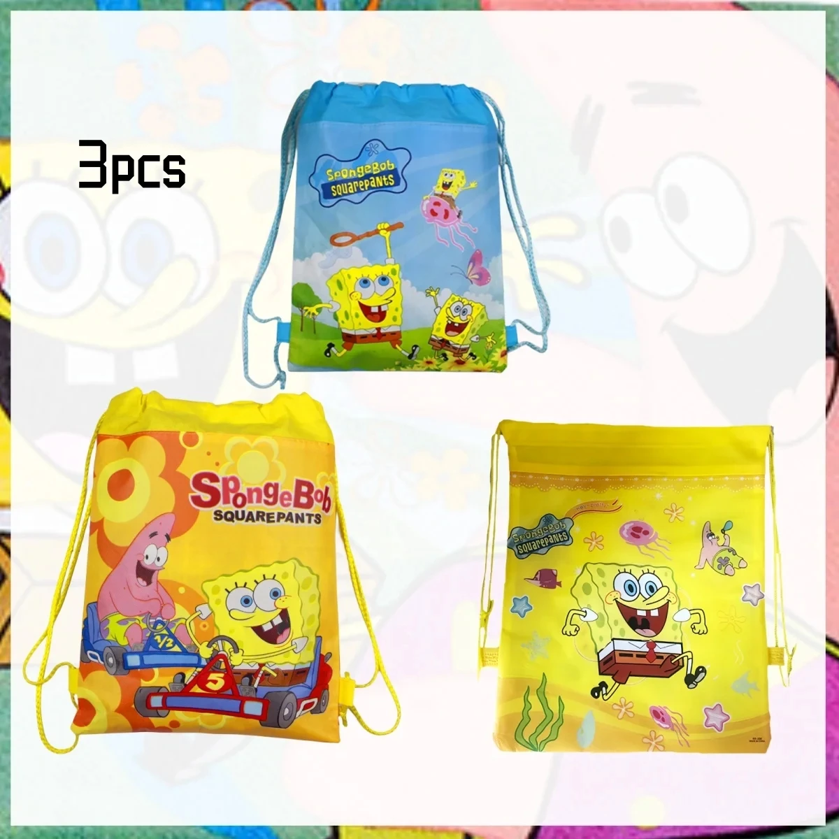 thumbnail image 1 of Decoración de fiesta de cumpleaños de Bob Esponja, vajilla desechable, mantel, plato, bolsa de regalo, globo, Baby Shower, suministros de fiesta para niños, 1 of 5