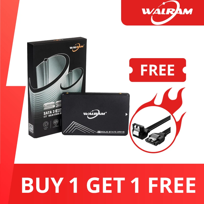 Жесткий диск WALRAM SSD 128 ГБ 240 120 256 480 500 ТБ 60 Гб HDD 512 Sata 3 Твердотельный накопитель для