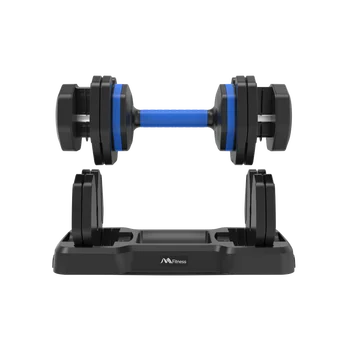 Adjustable Dumbbell - 55lb X2 Set of 2 Anti-Slip Handle Fast Adjust Weight By Turning Handle Tray Exercise Fitness Dumbbell 4