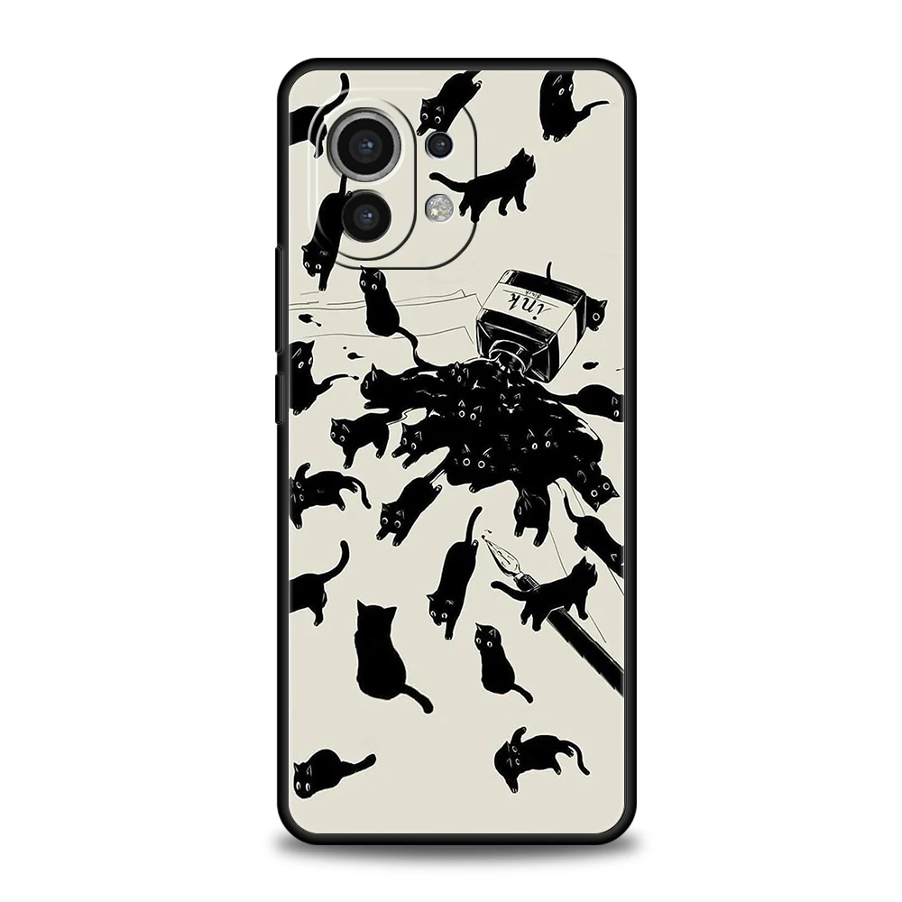 Cartoon Cat Silicone Phone Case Cover