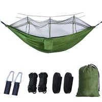 Lightweight Portable Outdoor Camping Hammock with Mosquito Net High Strength Parachute Fabric Hanging Bed Hunting Sleeping Swing 3