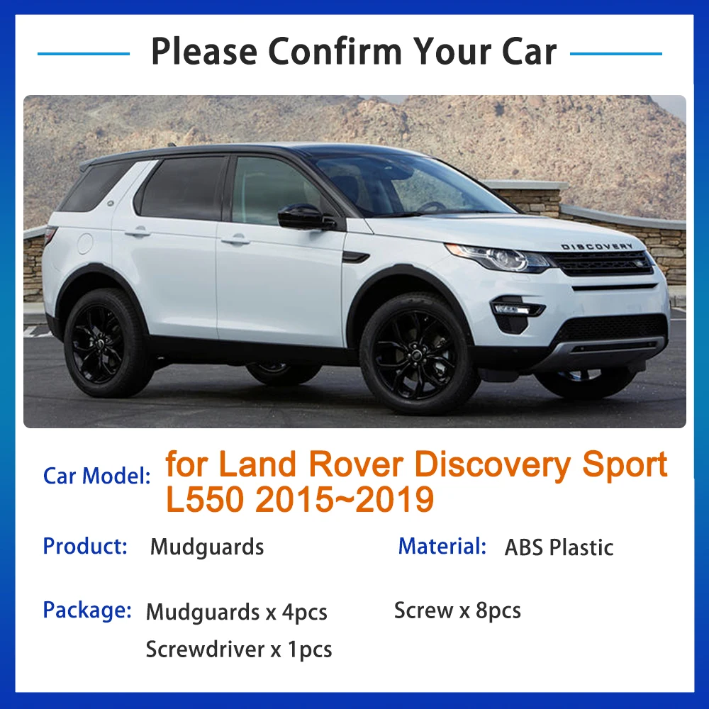 for Land Rover Discovery Sport L550 2015 2016 2017 2018 2019 Mud Flaps  Mudguards Splash Guards Fender Flare Rear Car Accessories - AliExpress