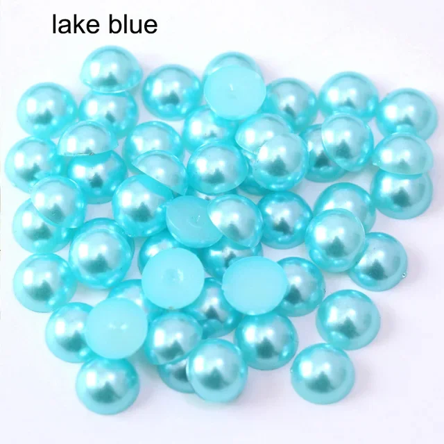 Colorful Imitation Pearl Flatback Beads for Nail Art and DIY Crafts