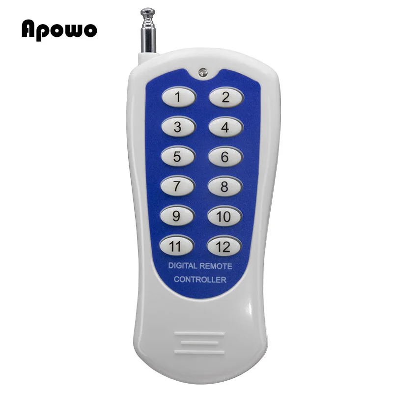 

12 Channel 12Buttons/Key RF Wireless Remote Controller /Radio Controller/Transmitter Receiver Fittings 433MHZ