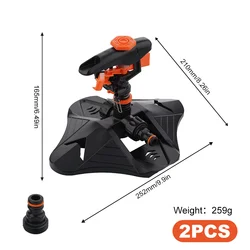 Enhanced 360° Rotating Garden Water Sprinkler with Adjustable Coverage (2Pcs)