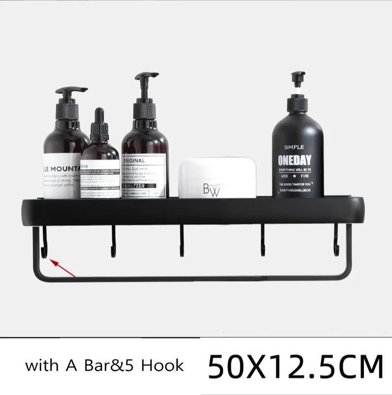 50cm bar 5hook black
