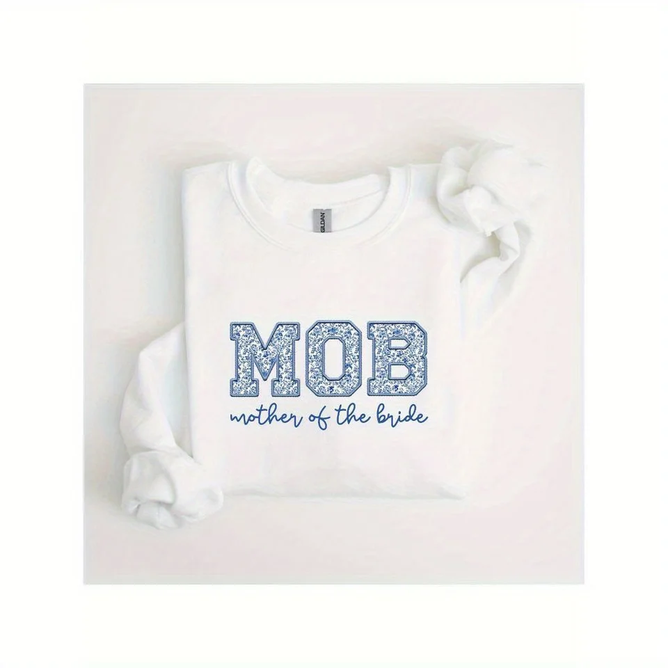 Floral Mother of Bride Sweatshirt Comfortable Crewneck