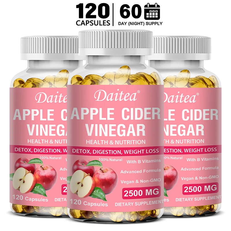 Apple Cider Vinegar Capsules-Contains Vitamin C, Intestinal Digestion-Supports Gut Health and Aids in Weight Loss