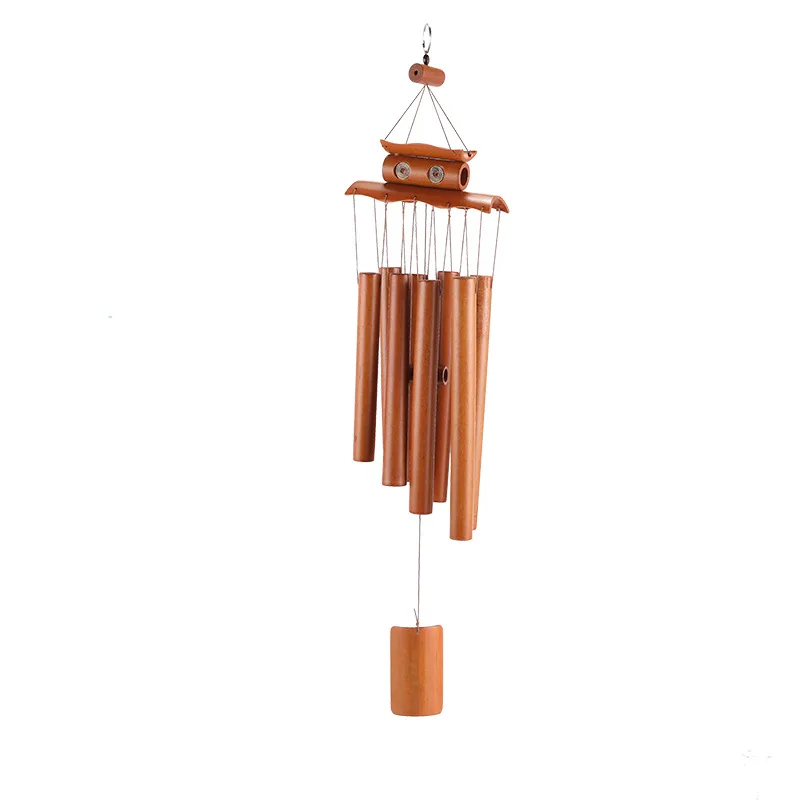 

Classical Hanging Decor Handmade Bamboo Bell Aeolian bell Fengshui Lucky Wind Chime Decor for Outdoor Wall Door Shop Ornament
