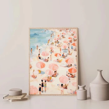 Minimalist Abstract Seashore Canvas Art 1
