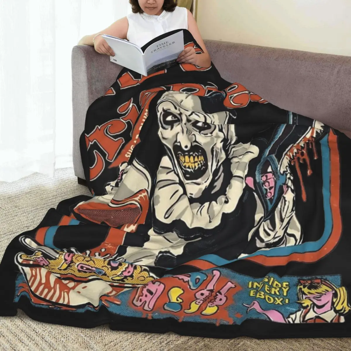Art Crispies Terrifier Blankets Fleece Winter Multi-function Lightweight Thin Throw Blanket for Home Outdoor Quilt 3
