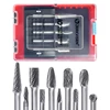 Manufacturer Porting Tools 1/4‘’ 10pcs Double Cut Solid Tungsten Carbide Burr Cutter Fiber Dental Carbide rotary file 5