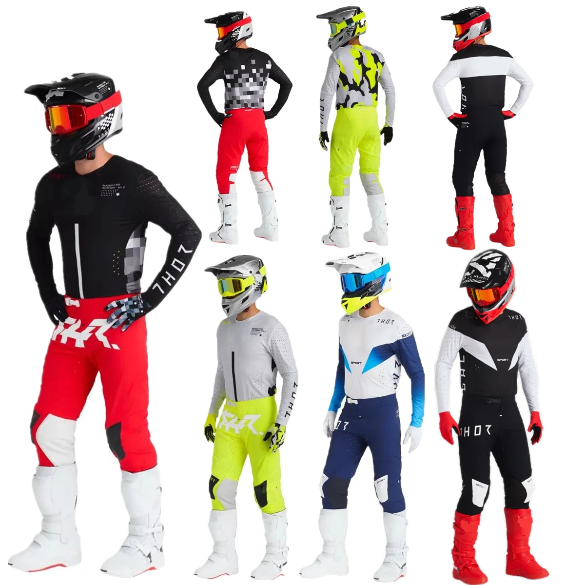 Motocross Gear Set 2026 CNVS Motocross Gear Set Top Shift MX Jersey Set Enduro Moto Kits Off Road Motorcycle Combos