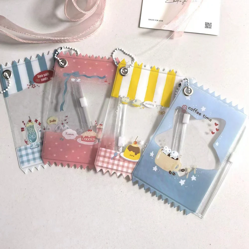 Korean 3 Inch Card Holder Sleeve Cute PVC Cartoon Girl Photo Display Pendant Star Chasing Album Card Bag baseball card sleeves
