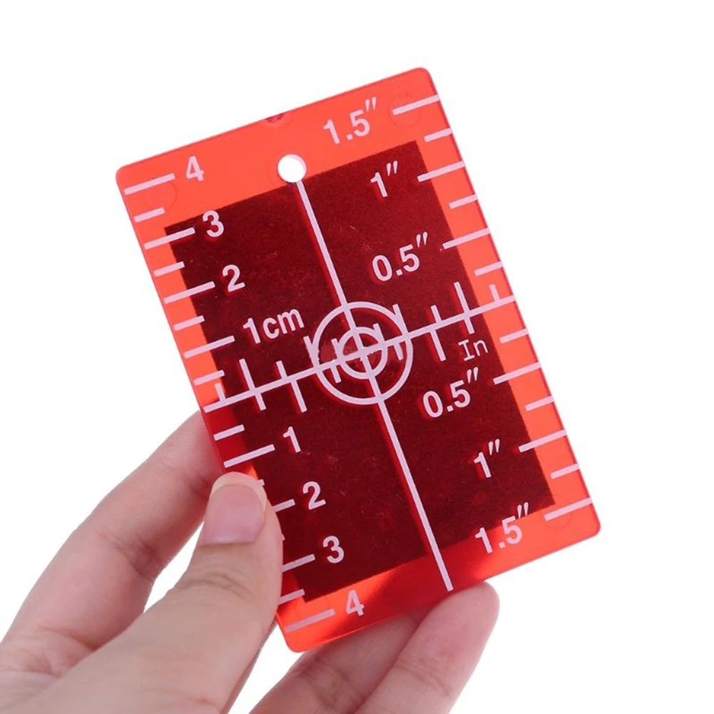 Vertical/Horizontal  Level Target Card Red/Green Line Beam Distance Plate