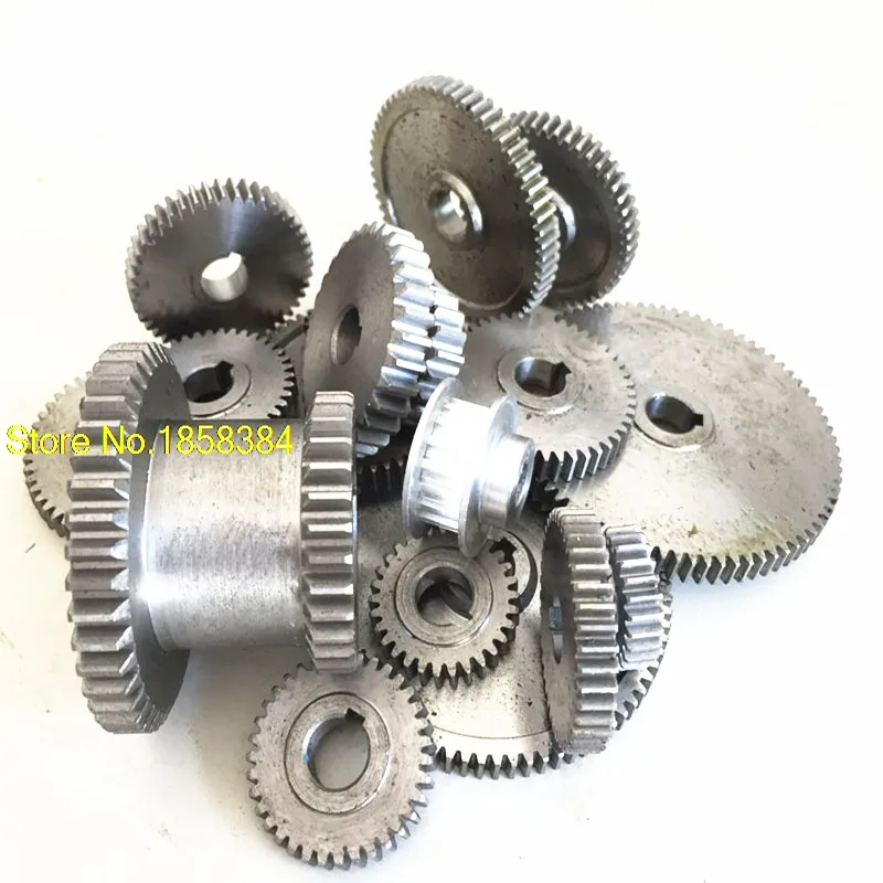17pcs/set mini lathe gears , Metal Cutting Machine gears , lathe Accessories for 0618 Lathe Fozhu Machine