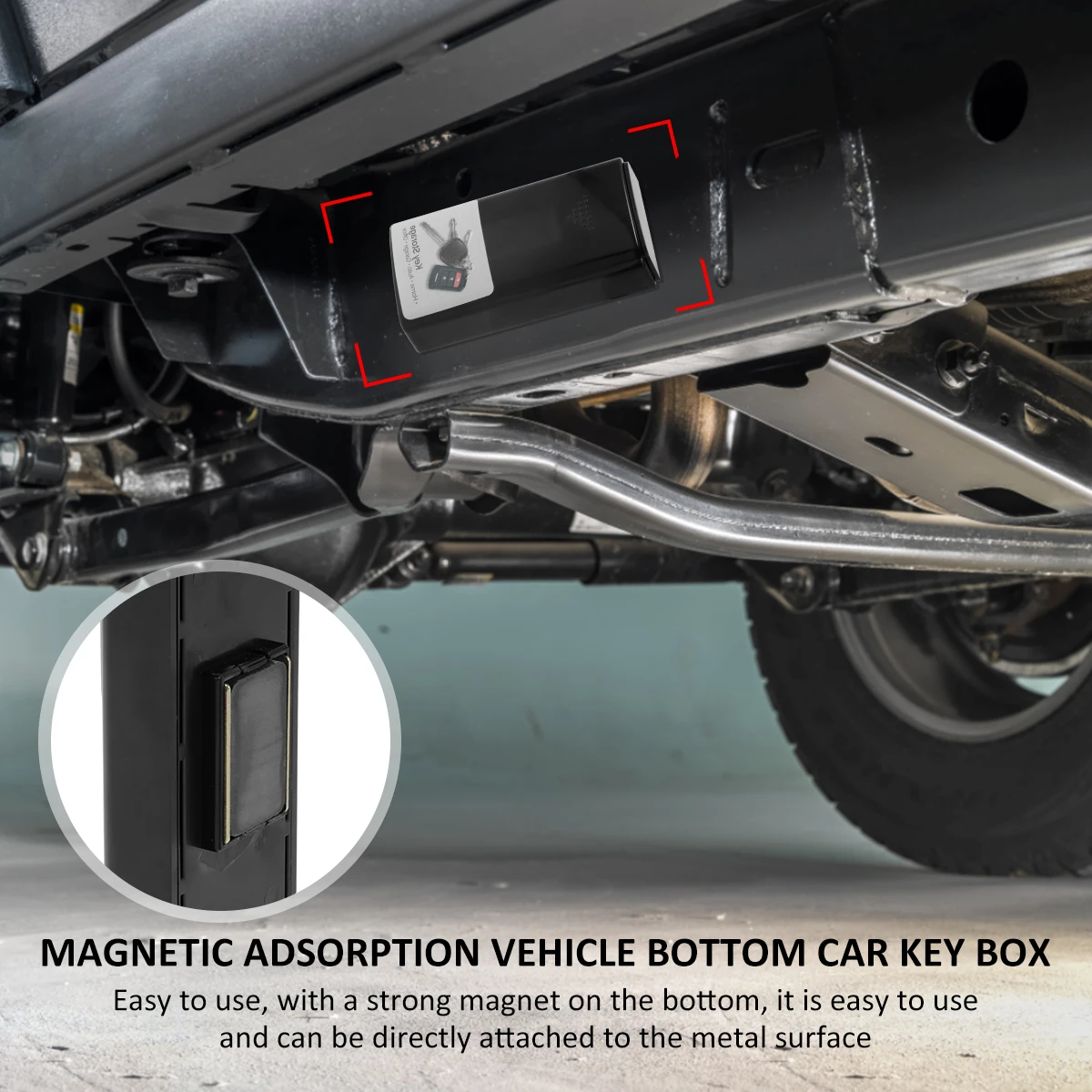 Magnetic Black Key Safe Box Outdoor Anti Rust Storage