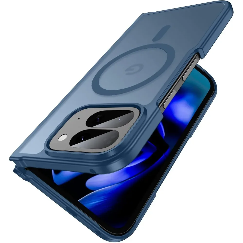 Elegant Translucent Magnetic Phone Case with Anti-Drop Protection and Wireless Charging Compatibility