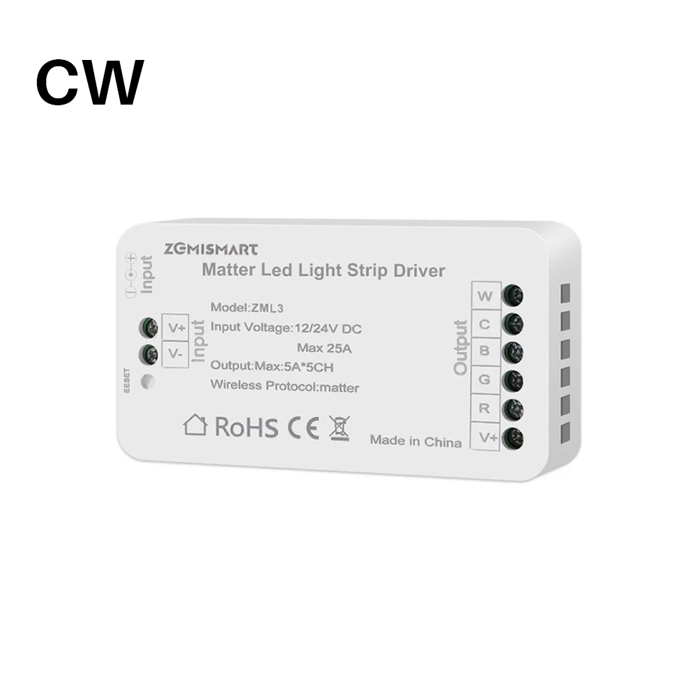 Matter Wifi LED Strip Light Controller CW Controller for Google Home Alexa Support