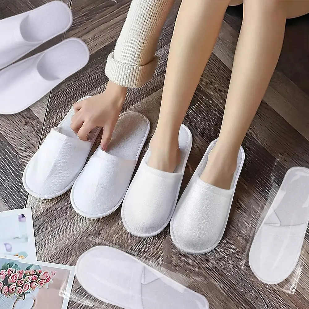 20Pairs Disposable Slippers Hotel Travel Slipper Sanitary  Party Home Guest Men Women Unisex Closed Toe Anti-slip Slipper
