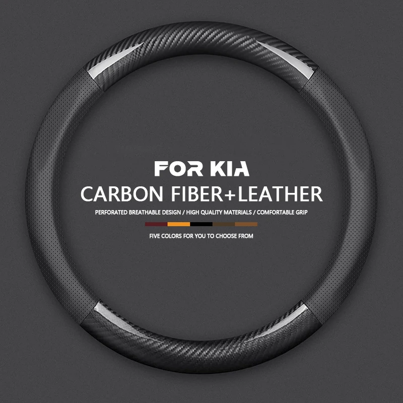 Luxurious Leather Car Steering Wheel Cover