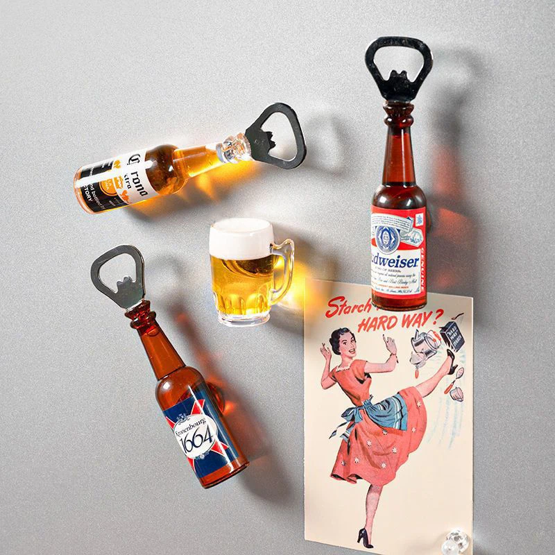 Cute Magnetic Bottle Opener Cartoon Beer Bottle Opener Cat Magnet  Refrigerator Decoration Fridge Magnet Beer Opener Kitchen Gadgets - Temu