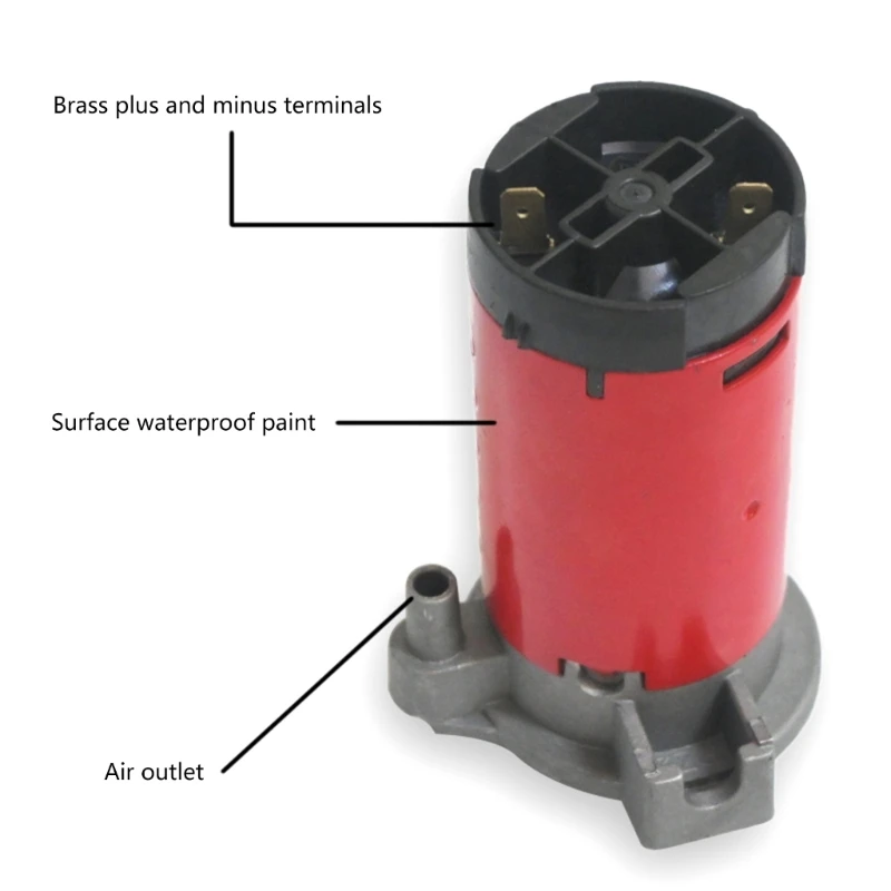 12V/24V Car Air Horn Pump Compressor 112DB Universal for Truck SUV Air Pumps for Horn Super Loud Car Compressor Kit