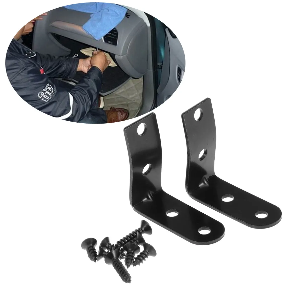 S4 B6 8E 2002-2008 용 글러브 박스 힌지 수리 키트 교체 브래킷 DIY 설치 금속 힌지 키트 블랙