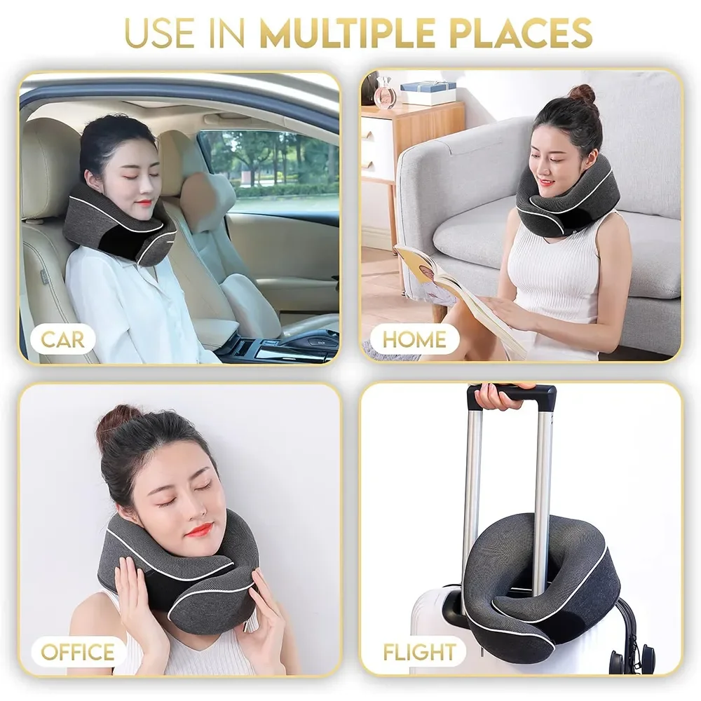 Neck Pillow Car Neck Pillow Travel Pillow Memory Foam Neck Pillow Cervical Vertebra Travel Portable Noon Break Aircraft U Type Of Pillow Sleep Camping Carry Bag