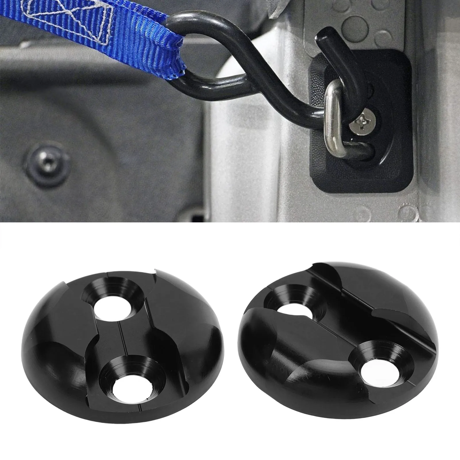 Pair of Airline Rail Lashing Point Plate Aluminium Alloy Tie Down Anchor Point for Airplane Motorhomes Ambulances