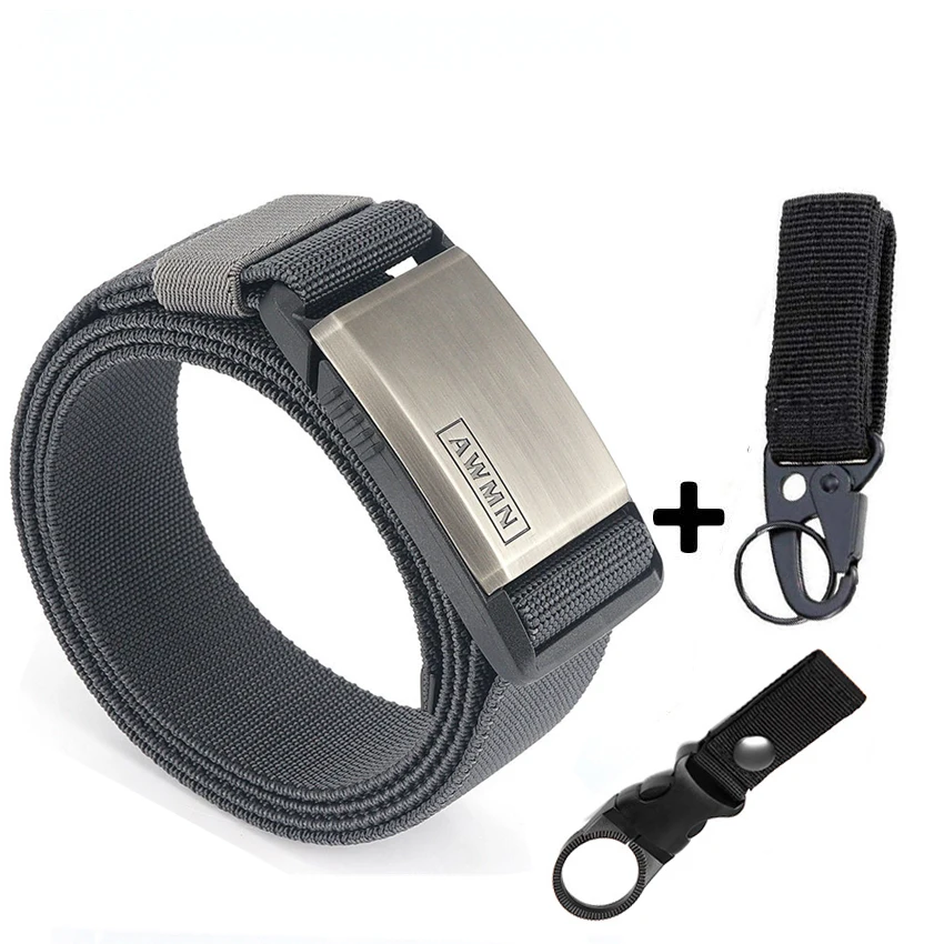 belts designer 2020 Fashion Nylon Belt Metal Magnetic Buckle Adjustable Belts For Men Military Combat Elastic Belts High Quality Wear-resistant work belts for men Belts