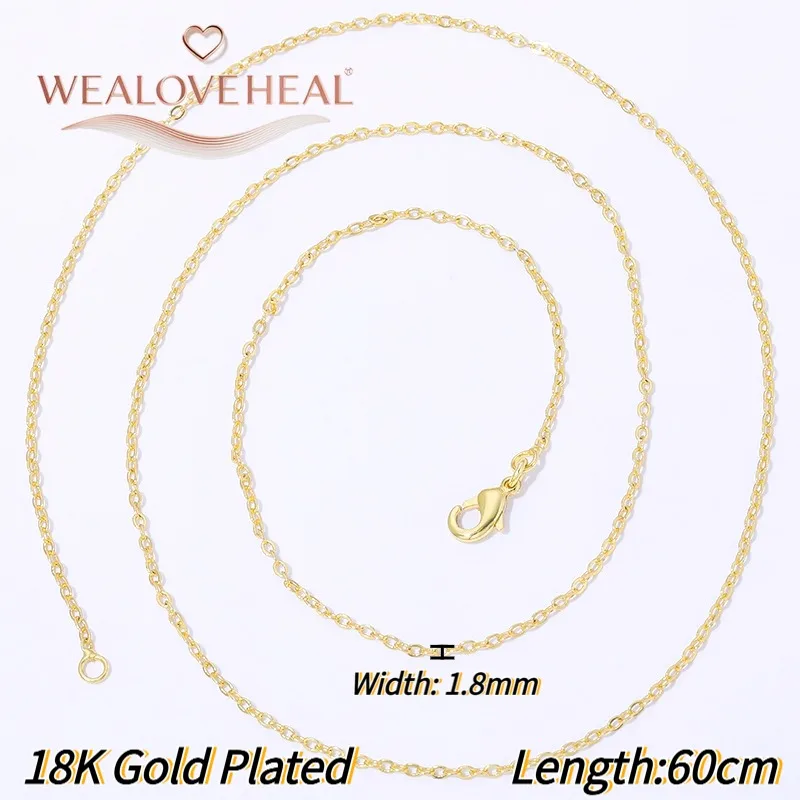 18 Karat vergoldete Messing-Schlangenketten für Damen und Herren, 60 cm lange Ketten für DIY-Schmuckherstellung. – Detail 25