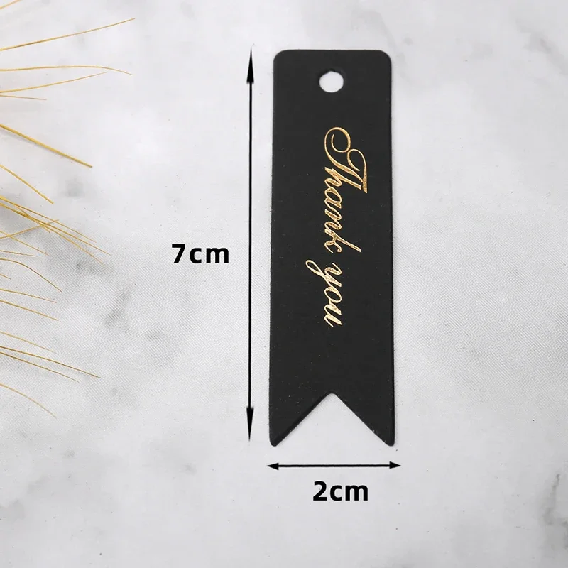 Gold Foil Thank You Tag 100pcs Cake Decoration For Wedding Guest Gift Birthday Party Labels Paper Tags Gift Listing Card