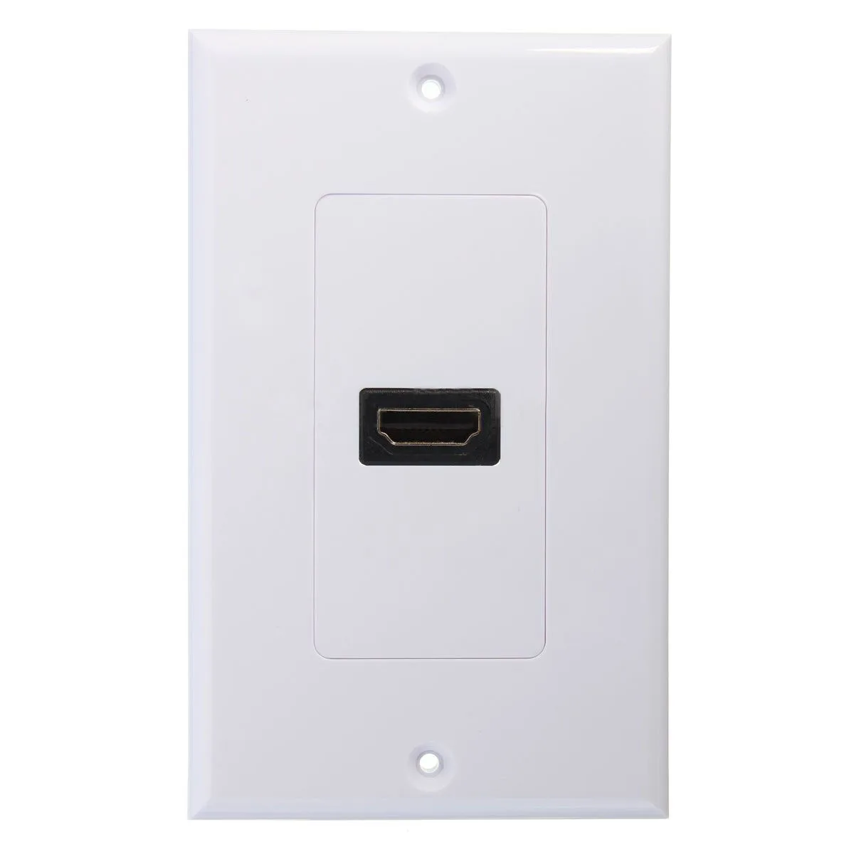1-Port HDMI Wall Face Plate Panel Cover Coupler Outlet Extender 3D 1080P