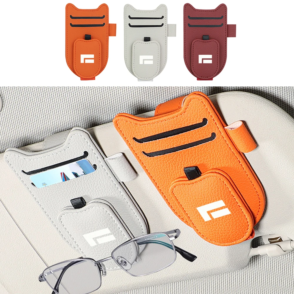 Car Multifunctional Sunshade Glasses Storage Box Fit For BAIC Jishi Polestone 01 Rox 01- Sunglasses Clip Card Clip
