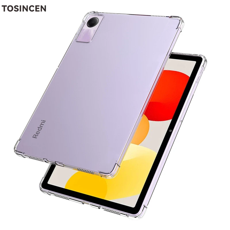 

For Redmi Pad SE 11" 2023 Case Transparent Air-bags Soft Silicone TPU Protection Shockproof Capa Funda Shell For RedmiPad SE