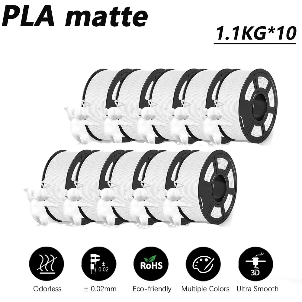 thumbnail image 1 of Filamento PLA/PLA Meta/PETG/PLA PLUS/PLA mate para impresora 3D JAYO de 1,75 mm, 10 rollos, materiales de impresión 3D para impresora 3D y bolígrafo 3D, 1 of 5