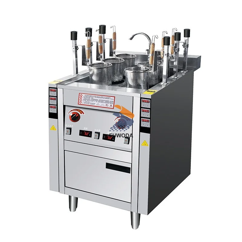 

6 Heads Automatic Lift-up Gas Noodle Cooker Commercial Industrial Noodle Boiler Machine Pasta Cooker